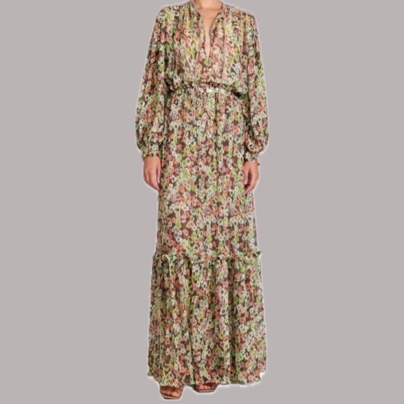 Sabina Musayev Lush Skirt - Peach Print